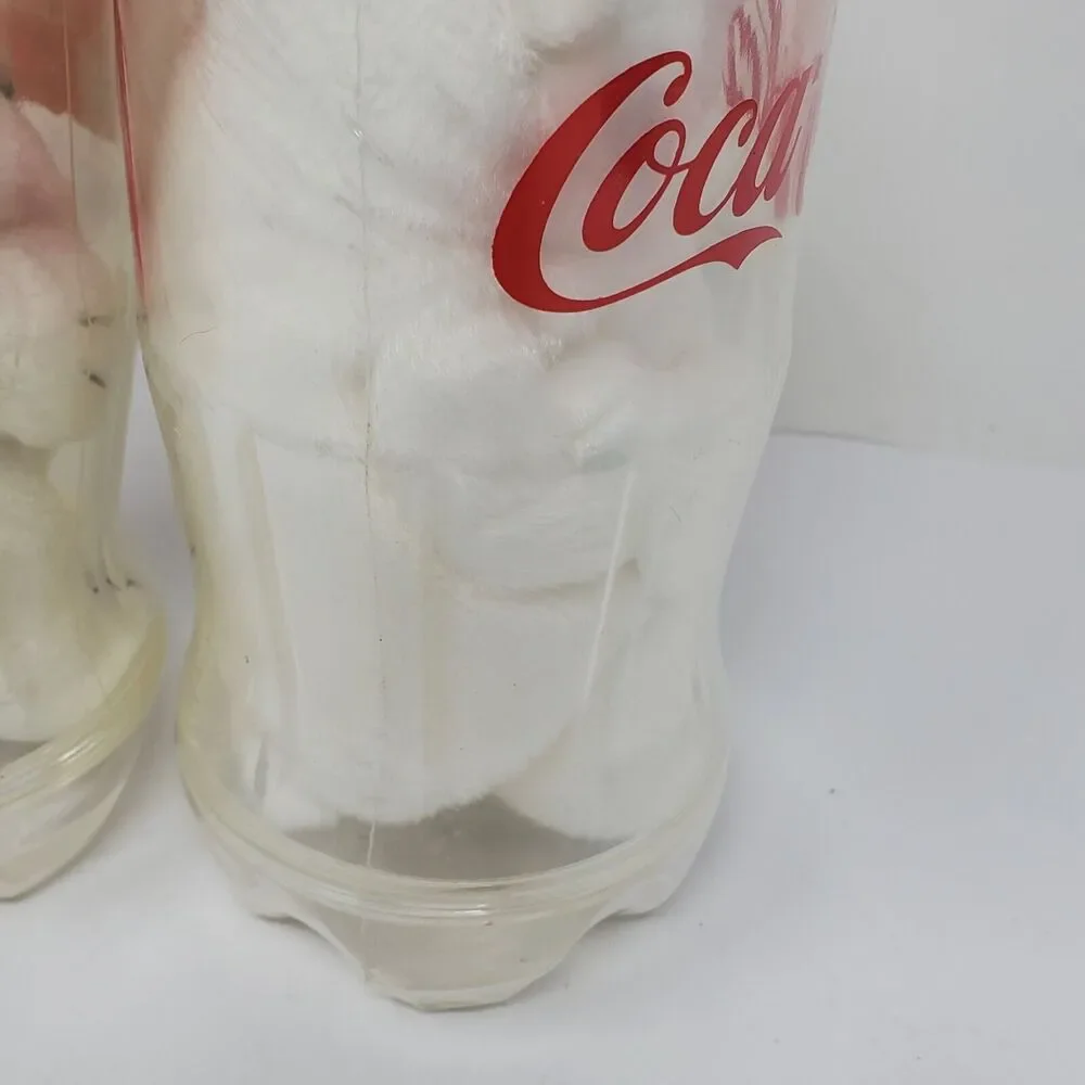 Coca-Cola Plush Polar Bear In Bottle Christmas Polar Bear Brand New Vintage